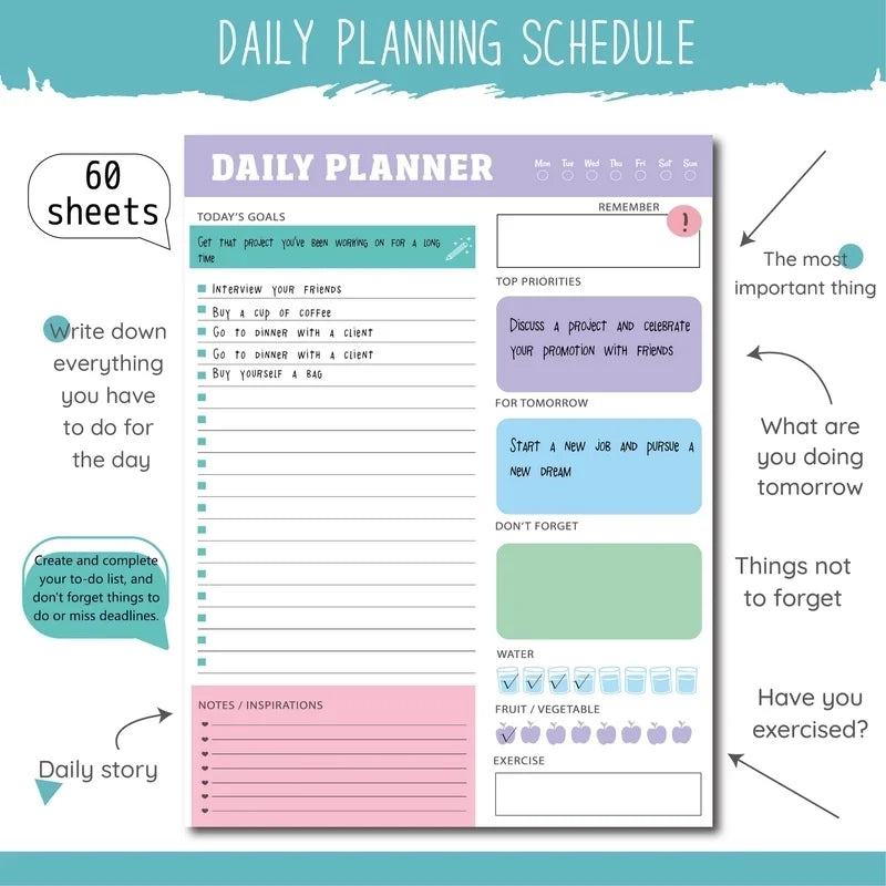 Daily Planner Notepad