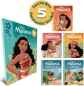Moana 5 Book Set | Story, Activity & Colouring Books in Shaped Wallet