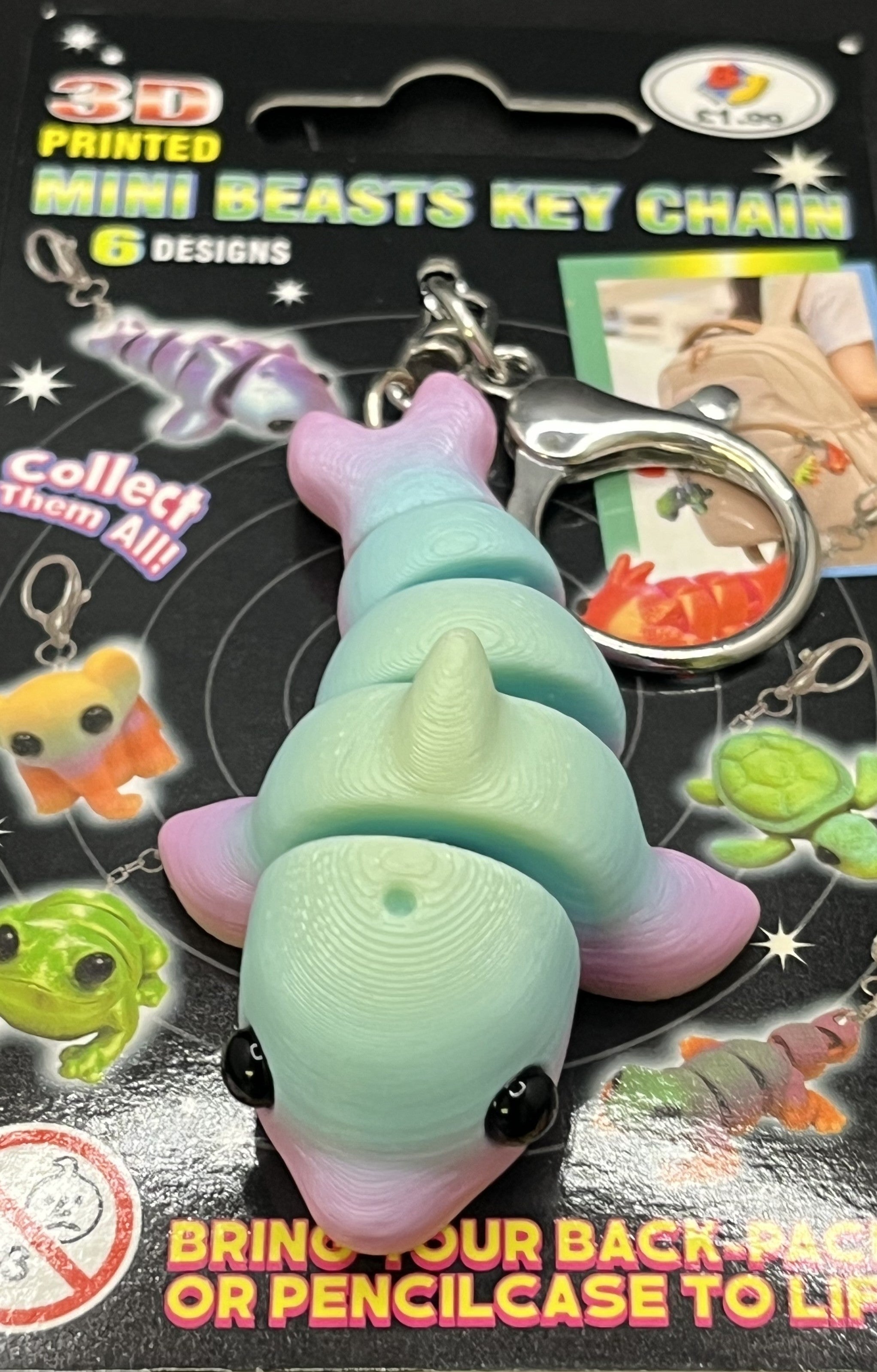 3D Animal Print Keychain