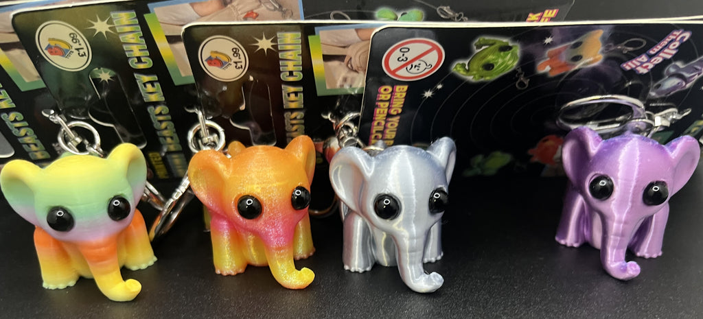 3D Animal Print Keychain