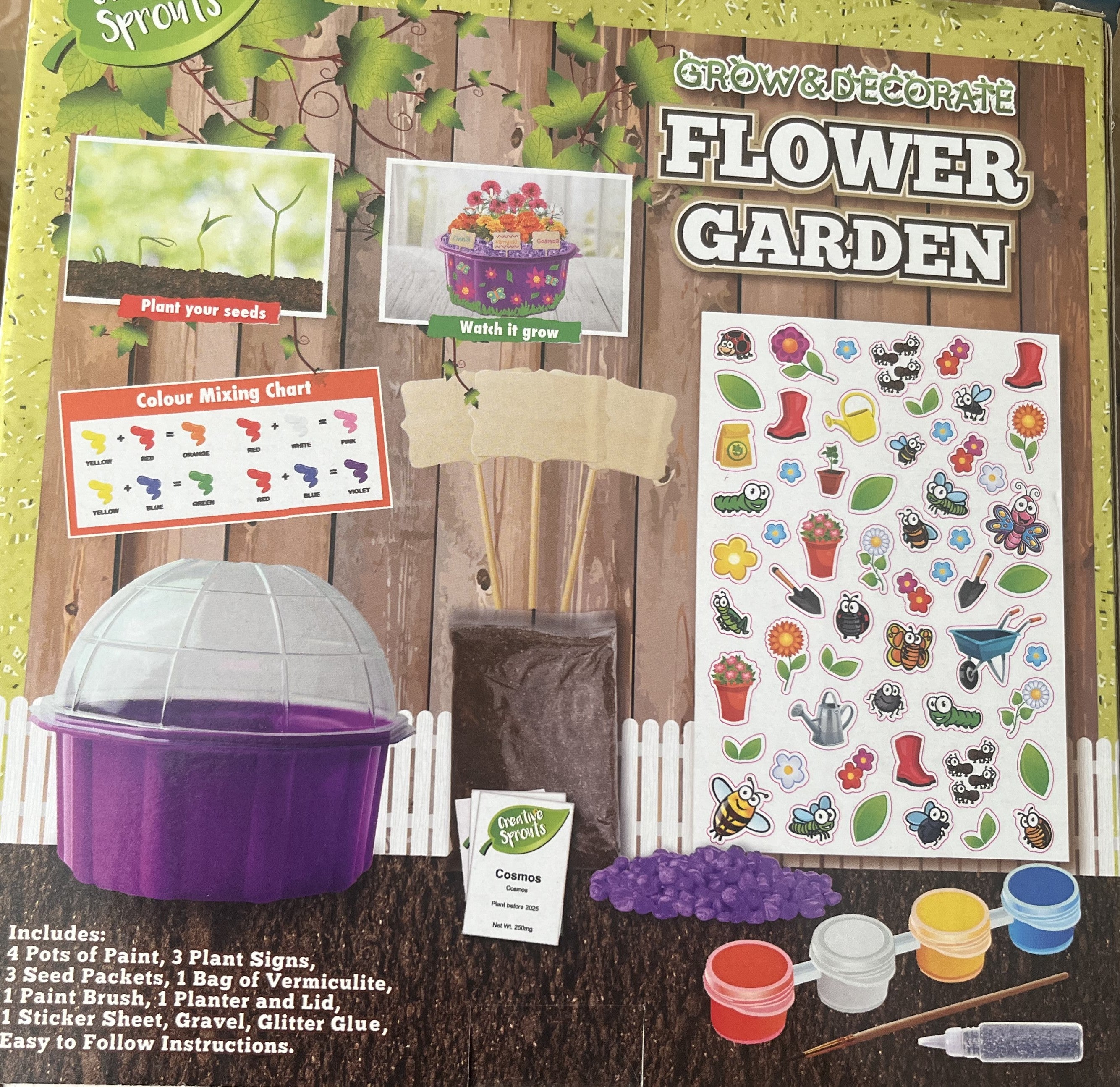 Creative Sprouts Grow Your Own Flower Garden Kit
