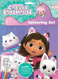 Gabby's Dollhouse Colouring Set | 8 Crayons, 6 Pencils & Reusable Stickers