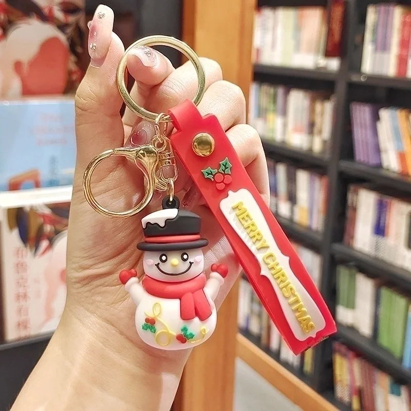 Snowman Golden Keychain