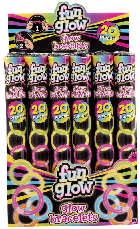 Fun Glow Bracelets - Glow Sticks 20 Pack