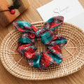 Christmas Red and Green Eared Scrunchie