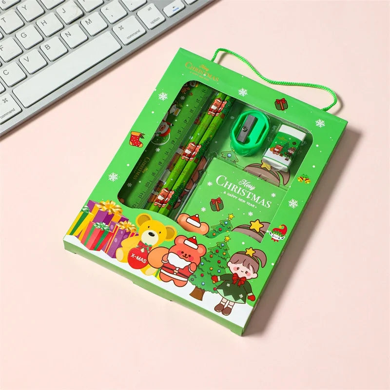 Green Stationery Christmas Set