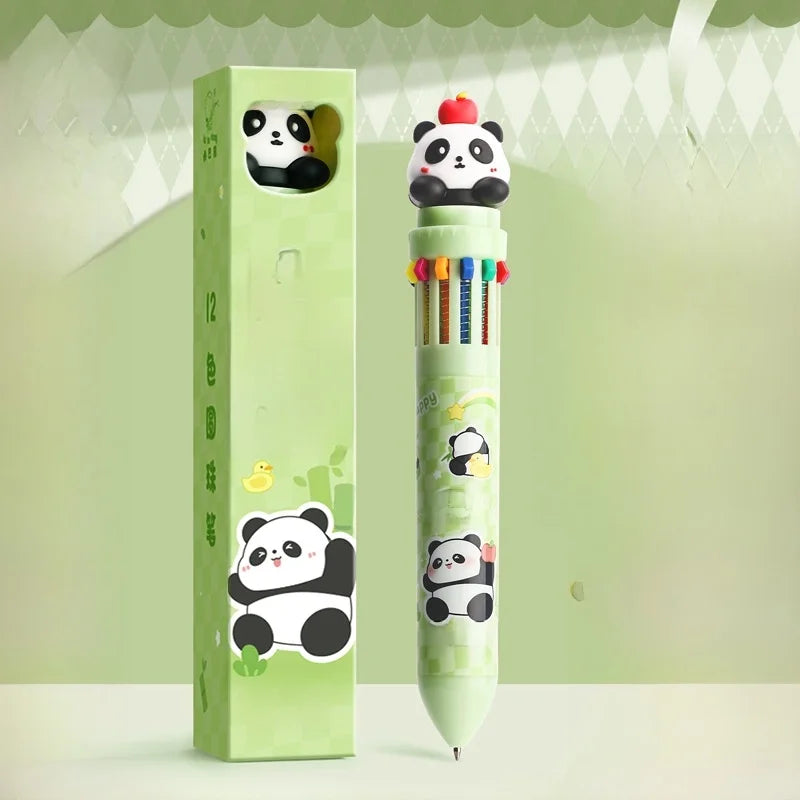 Green Panda Boxed 12 Colour Pen