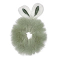 Green Rabbit Eared Plush Hair Tie