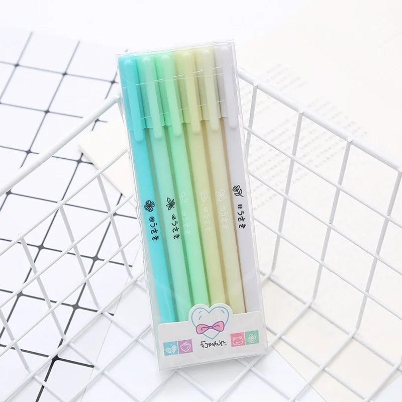 Green Series 6 Pack Of Pens