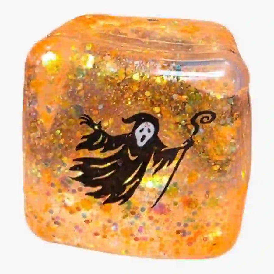 Halloween Glitter Cube Squishy 5cm