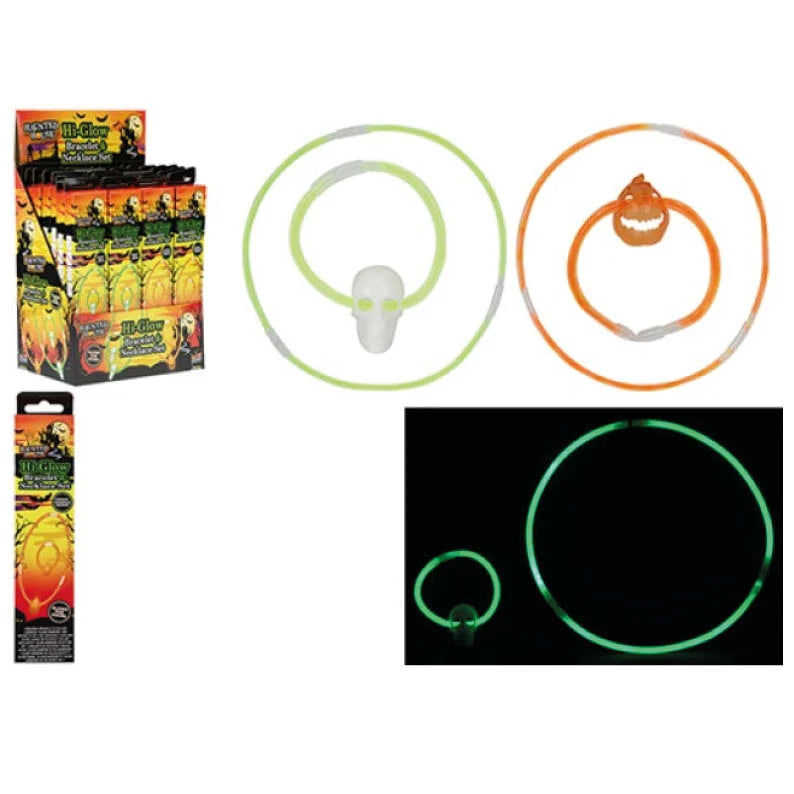 Haunted House Hi-Glow Bracelet & Necklace Set