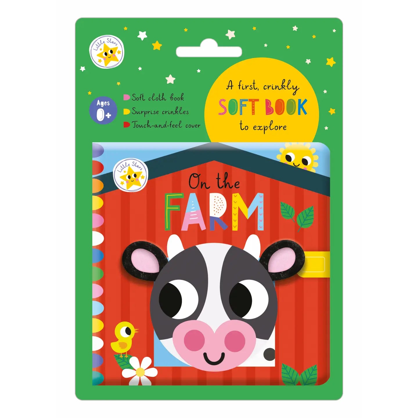 Little Stars On The Farm Cloth Book | Touch & Feel | Crinkle Pages