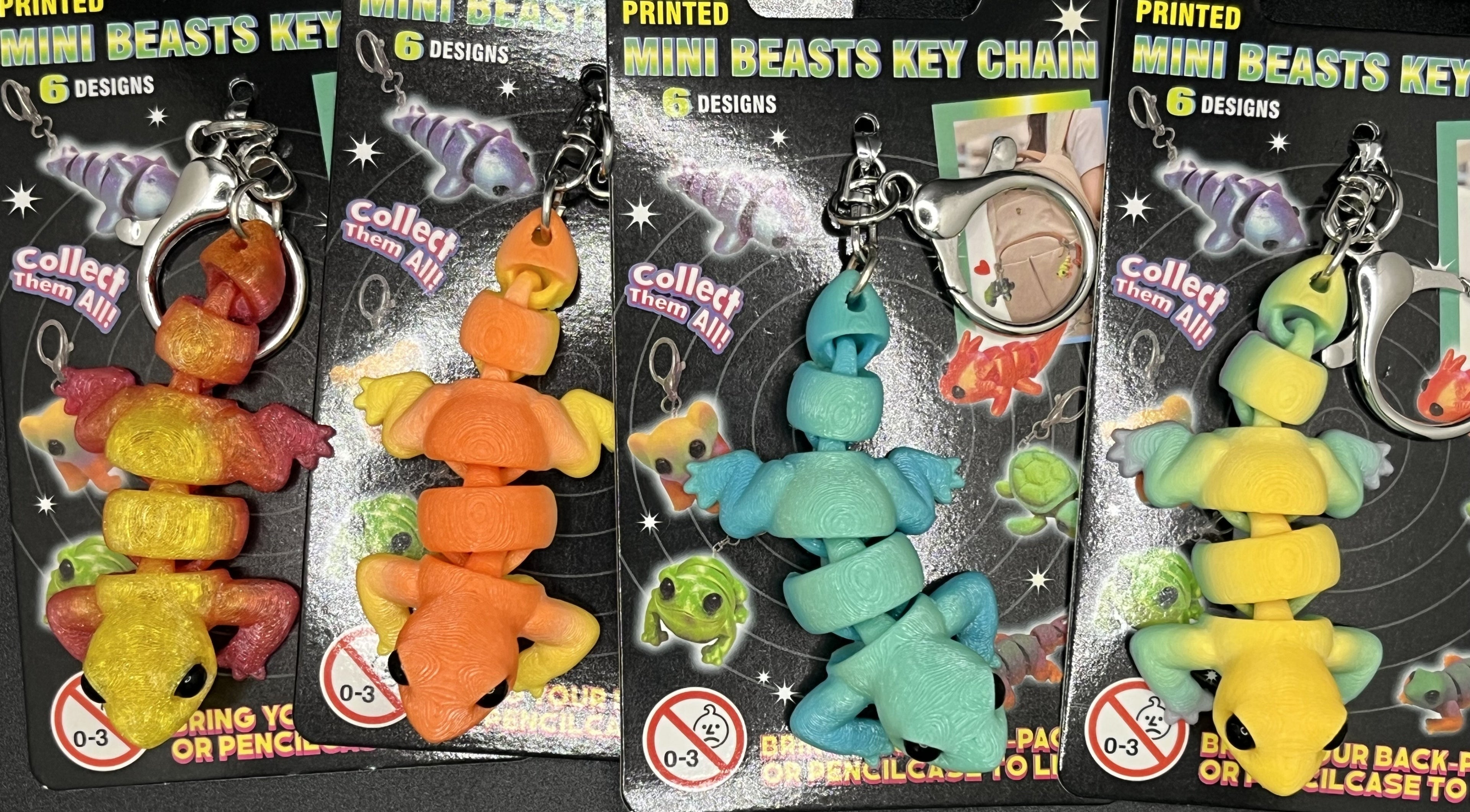 3D Animal Print Keychain