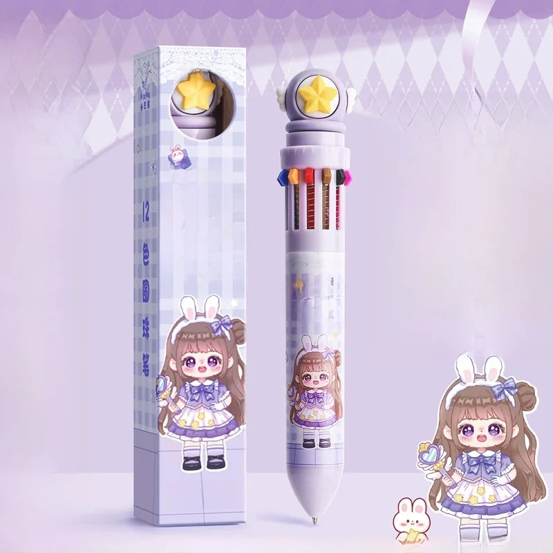 Boxed Purple Magic Nini 12 Colour Pen