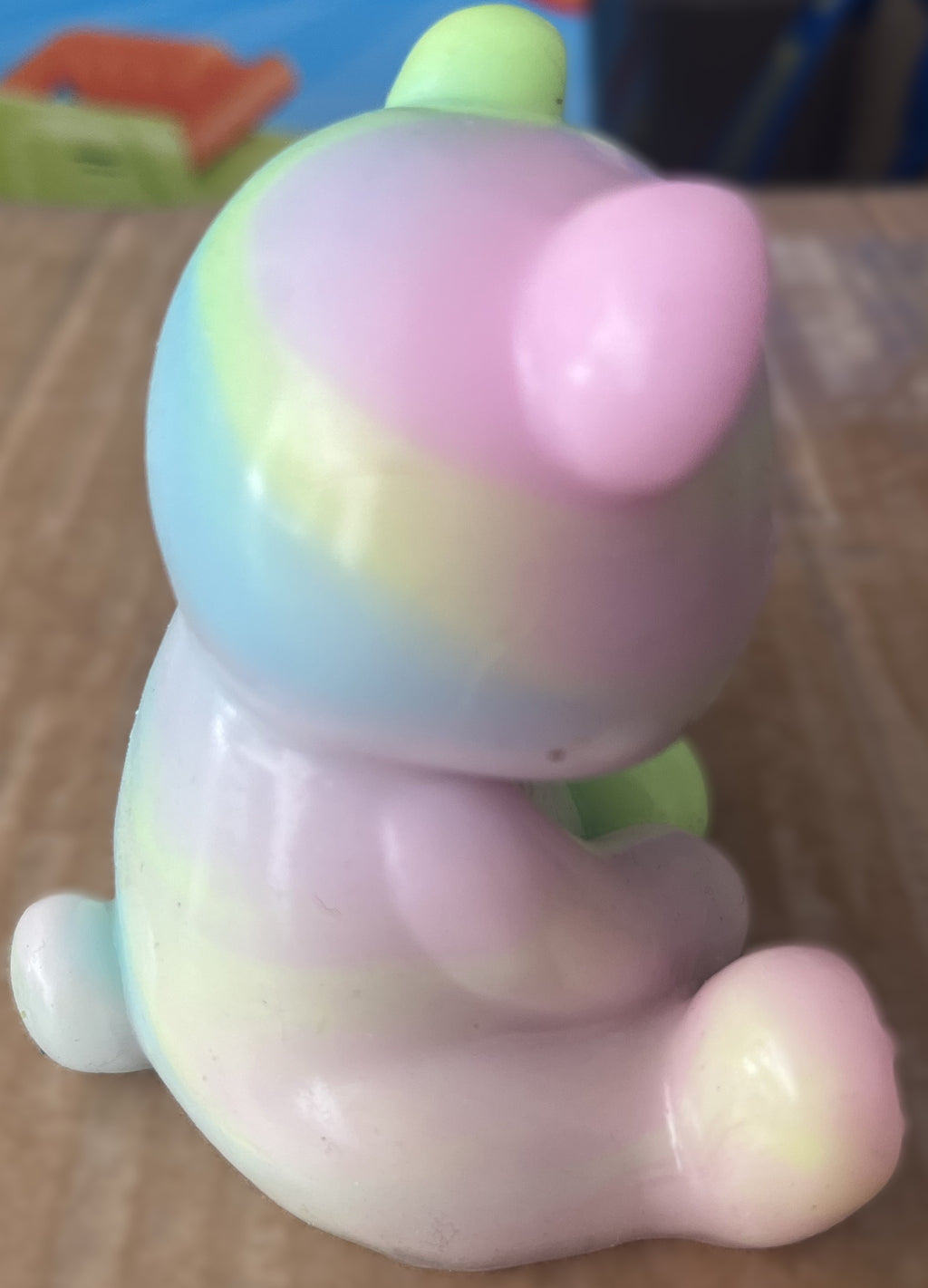 Pastel Marble Effect Bear Figure
