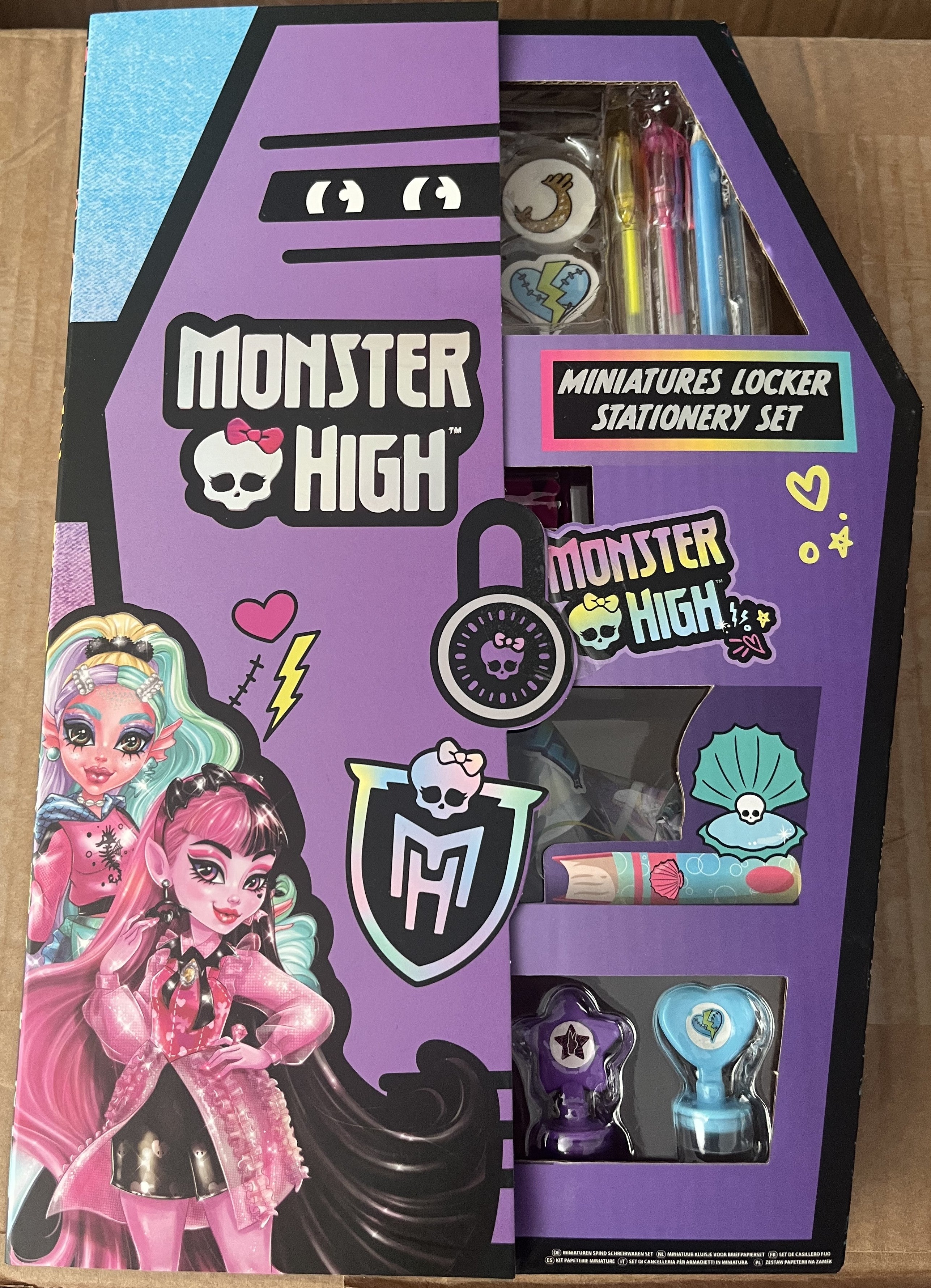 Monster High Miniatures Locker Stationery Set
