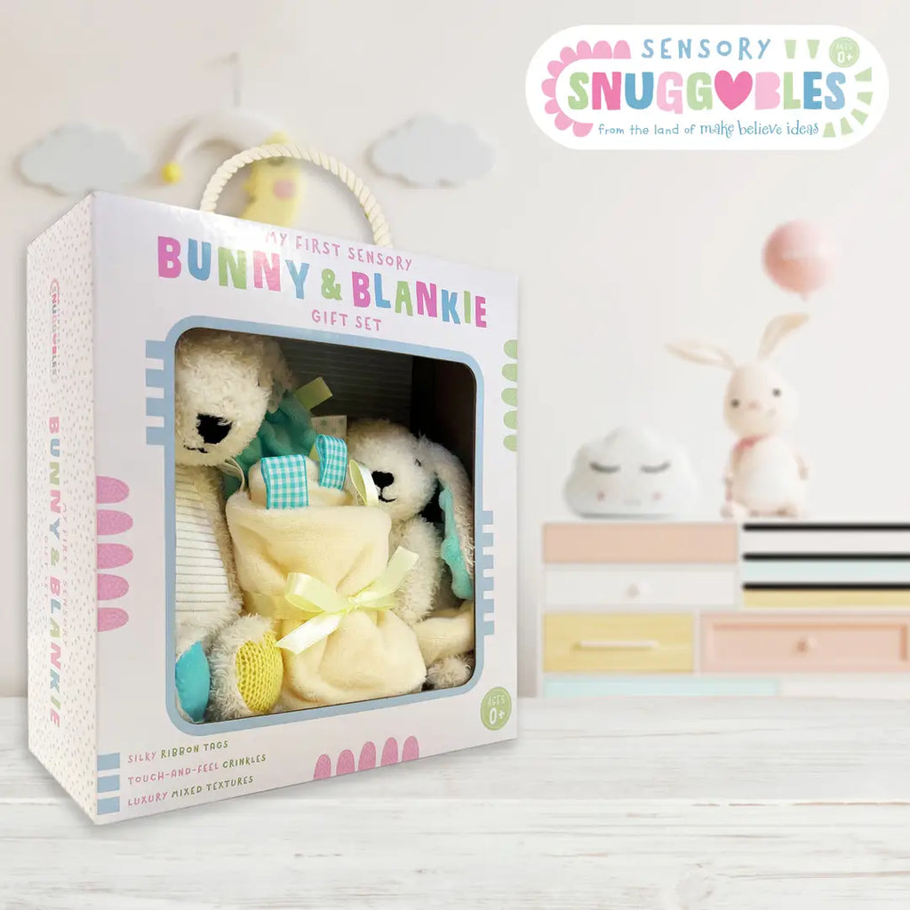My First Snuggables Bunny & Blankie Gift Set | Sensory Baby Toy