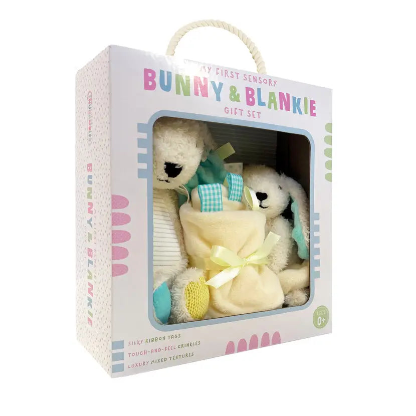 My First Snuggables Bunny & Blankie Gift Set | Sensory Baby Toy