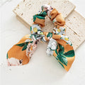 Patterned Floral Bunny Eared Scrunchie