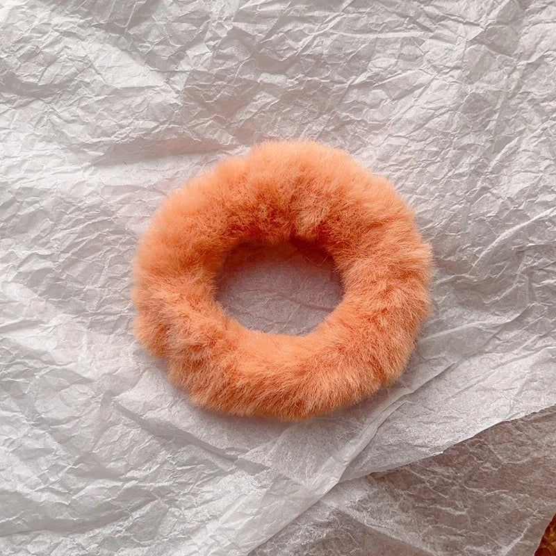 Orange Plush Hair Tie