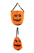 Orange Pumpkin Halloween Bag with Drawstring