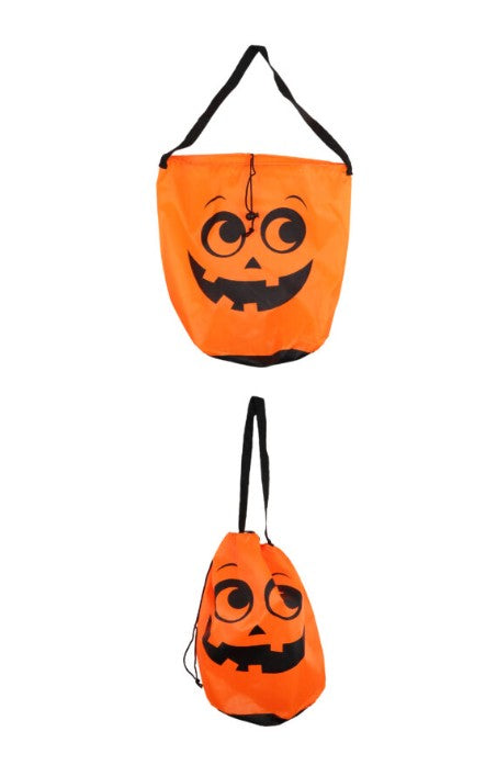 Orange Pumpkin Halloween Bag with Drawstring
