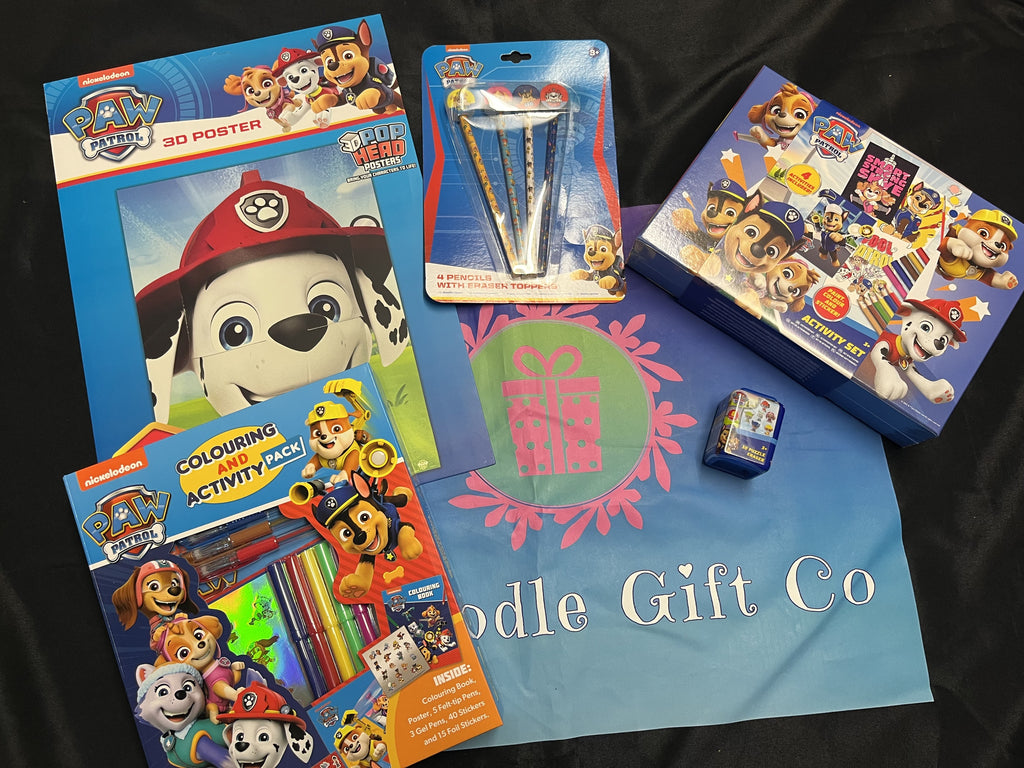 Paw Patrol 5 Item Bundle - Activity, Poster, Puzzle, Pencils & Sensory Ball