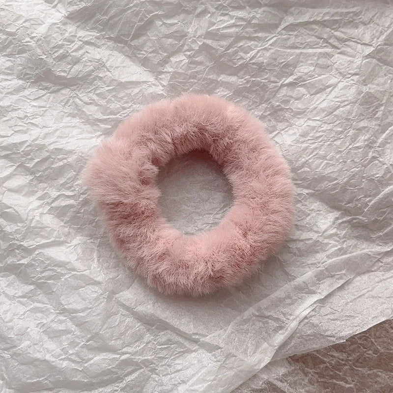 Peach Plush Hair Tie