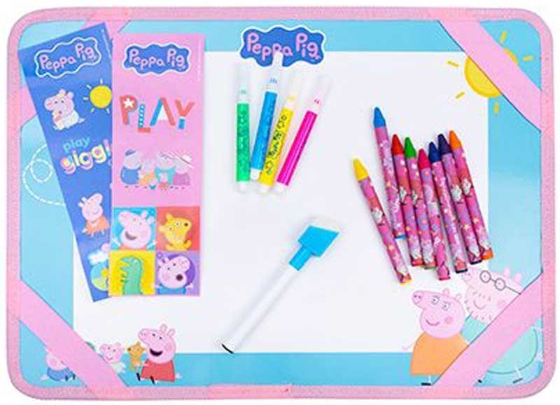 Peppa Pig Activity Lap Tray | Wipeable Pens, Crayons & Stickers
