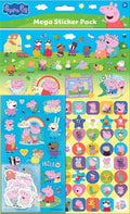 Peppa Pig Family Mega Sticker Pack | A4 Glossy, Sparkle & Individual Stickers