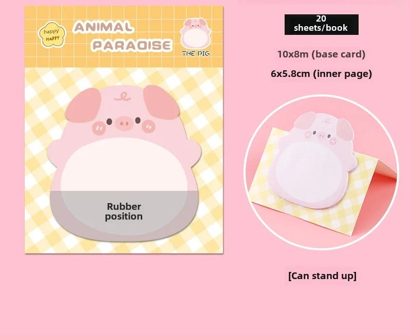 Pig Standing Up Sticky Notes