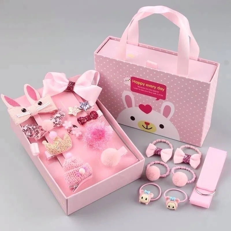 Pink 18 Piece Hair Set
