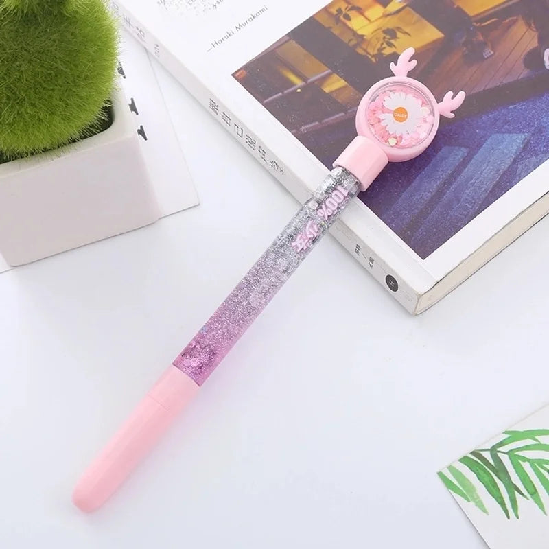 Pink Antler Sequin Pen