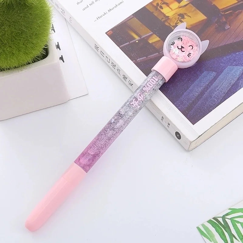 Pink Cat Sequin Pen