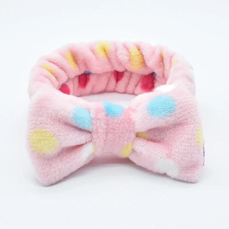 Pink Spotted Head Band