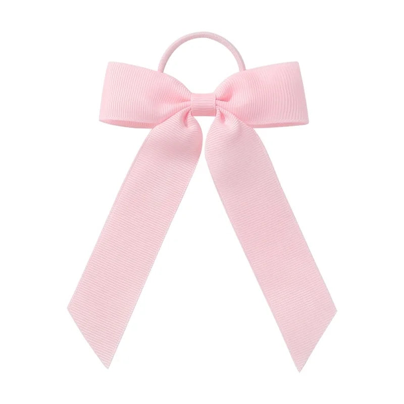 Light Pink Bow Hair Tie