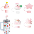 Pink Christmas Tree Straw Cap