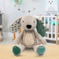 Sensory Snuggables Small Plush Bunny | Grey & Sage | Sensory Baby Toy