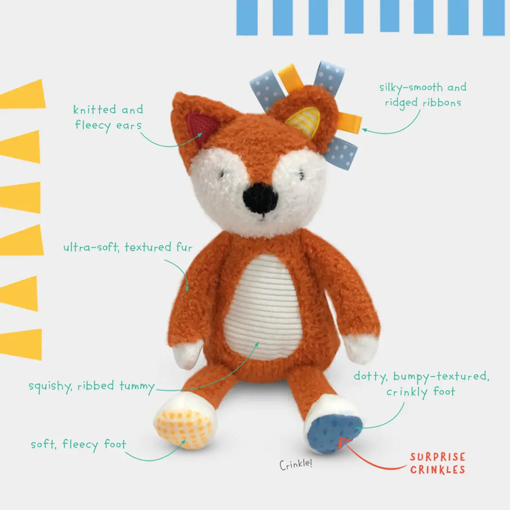 Sensory Snuggables Small Plush Fox | Sensory Baby Toy