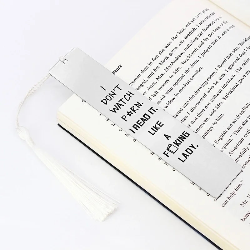 I Don't watch...metal bookmark