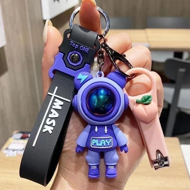 Purple Astronaut Play Keyring