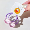 Purple Rabbit Hair Ties