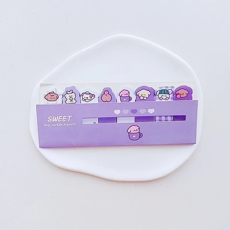 Purple Row of Teddy Sticky Notes