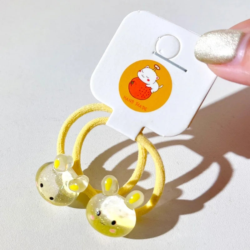 Yellow Rabbit Hair Ties