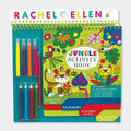 Rachel Ellen Jungle Activity Book | Scratch Art, Colouring & Stickers | 15 Pages
