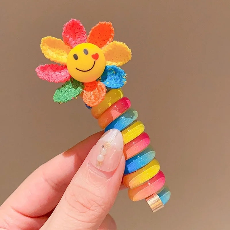 Rainbow Sunflower Hair Coil