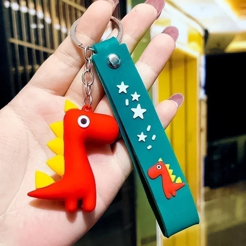Red Dinosaur Keyring