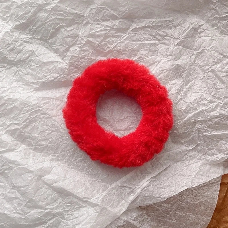 Red Plush Hair Tie