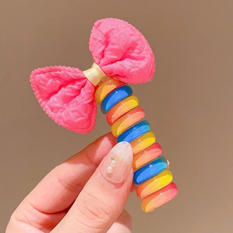 Rose Bow Hair Coil