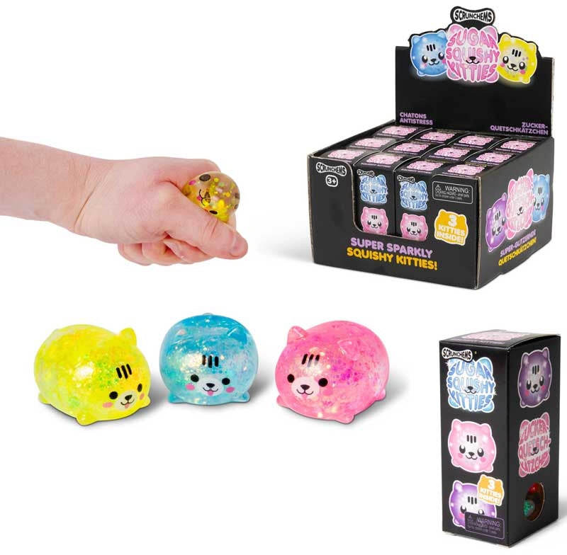 Scrunchems Diddy Sugar Squishy Kitties - 3pk